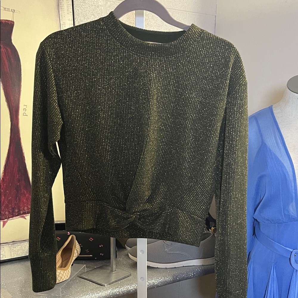Scotch & Soda Olive Green Knotted Sweatshirt